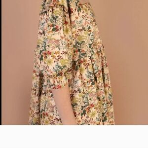 Anthropologie babydoll floral dress